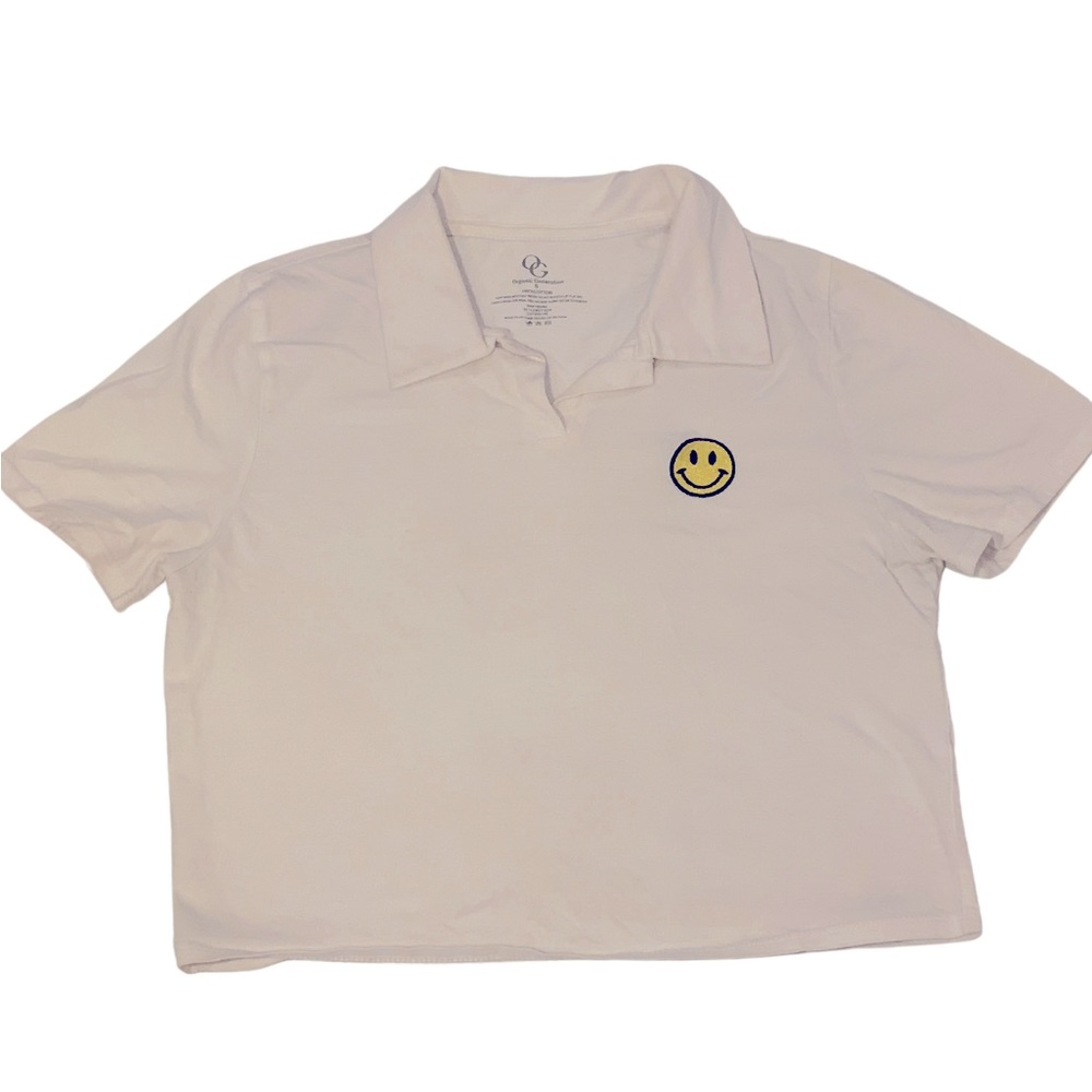 Collared Smiley Croptop - ! Used !